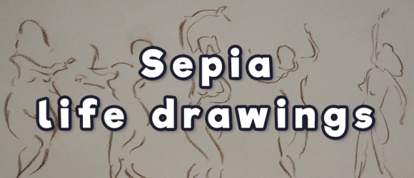 sepia life drawings