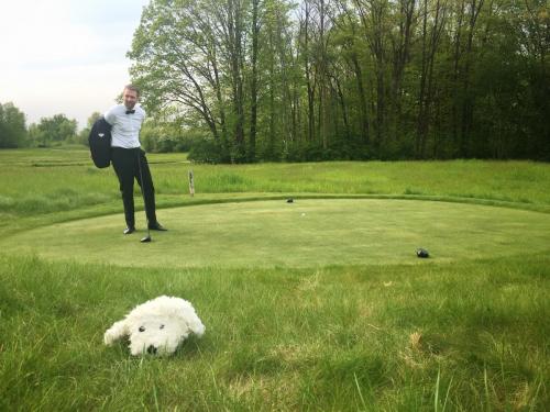 Tom getting ready for the tee shot